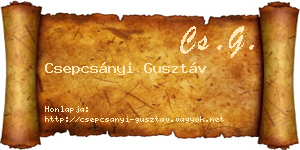 Csepcsányi Gusztáv névjegykártya