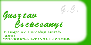 gusztav csepcsanyi business card