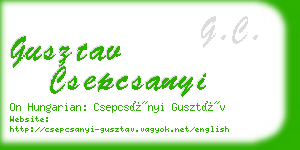 gusztav csepcsanyi business card